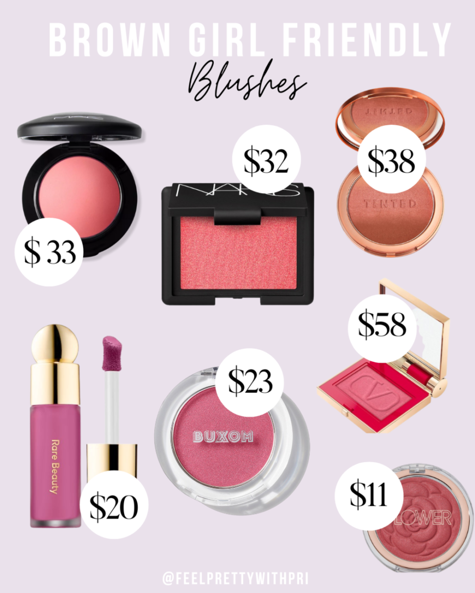 Brown girl friendly blushes. High end and drugstore blush finds for darker complexions